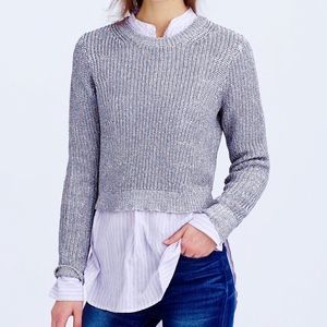 J. Crew Ribbed Shimmer Sweater